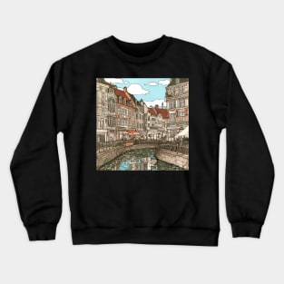 Aarhus city drawin Crewneck Sweatshirt